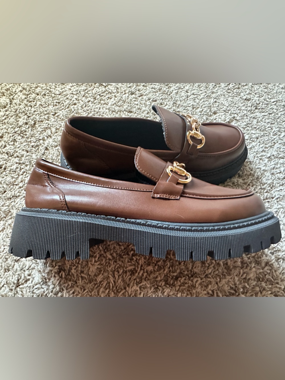 Chicvomey Classic Woman’s Loafers Chunky Heel Loafers - Picture 3 of 4